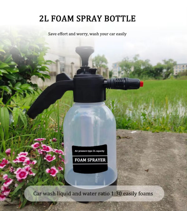 2l Small Pump Pressure Garden Plastic Water Bottle Car Wash Foam Sprayer