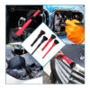 Car Detailing Brushes Blue Nylon Bristle Plastic Car Wash Brushes Interior Detail Brush For Auto Car